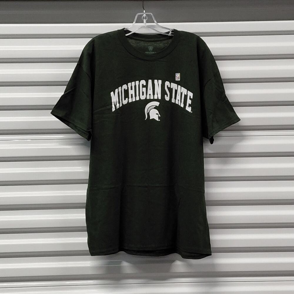 Michigan State Spartans Mens T Shirt XL Green NCAA College Football Fan Gear